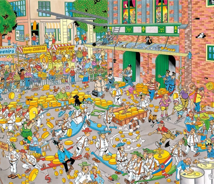 Puzzle - Jumbo - Piață de brânzeturi + Cursa cu vele