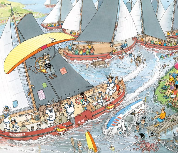 Puzzle - Jumbo - Piață de brânzeturi + Cursa cu vele