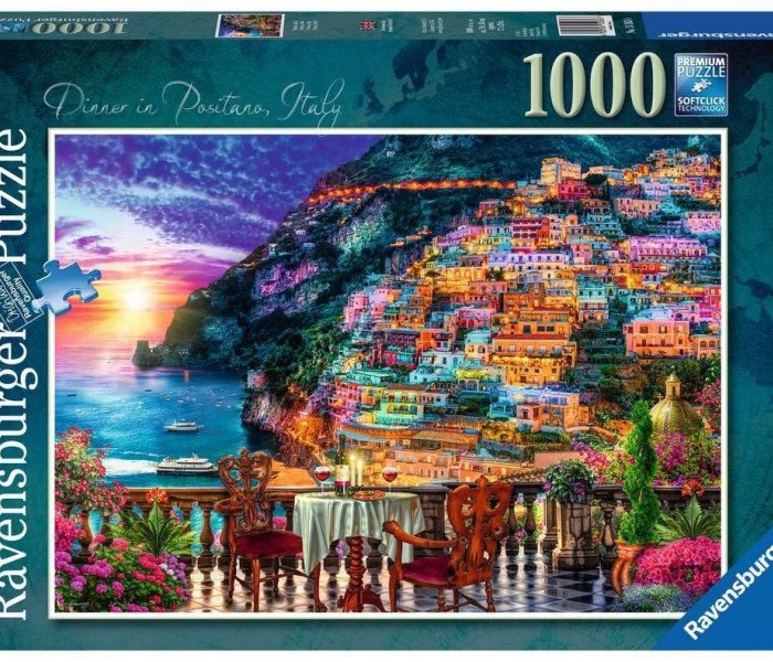 Puzzle - Ravensburger - Cină în Positano, Italia