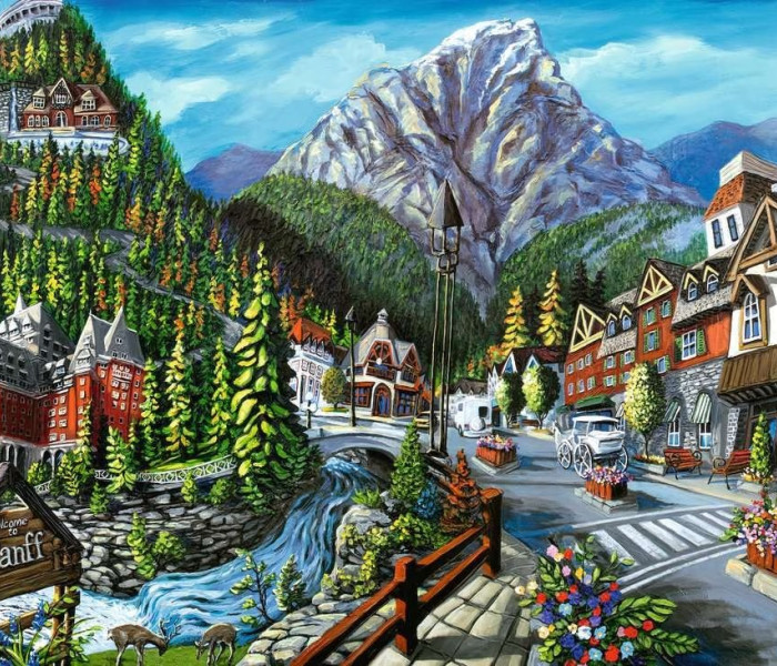 Puzzle - Ravensburger - Bine ați venit în Banff