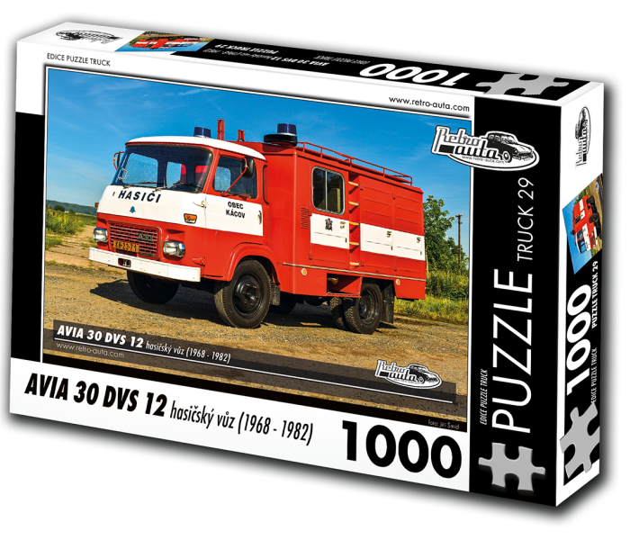 Puzzle - Retro-auta - Avia 30 DVS 12 vehicul de pompieri (1968-1982)