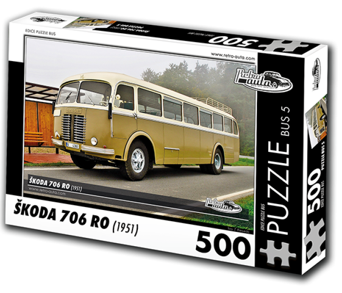 Puzzle - Retro-auta - Autobuz Škoda 706 RO (1951)