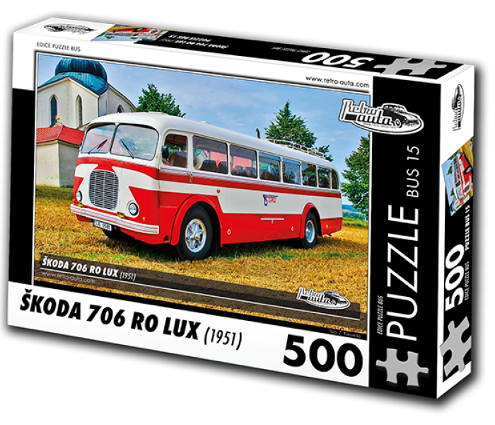 Puzzle - Retro-auta - Autobuz Škoda 706 RO LUX (1951)