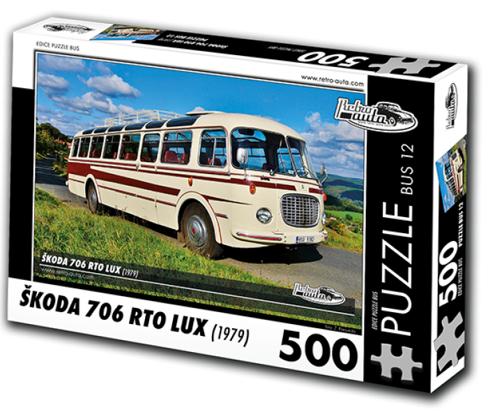 Puzzle - Retro-auta - Autobuz Škoda 706 RTO LUX (1979)