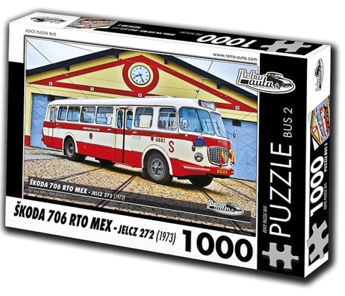 Puzzle - Retro-auta - Autobuz Škoda 706 RTO MEX (1973)