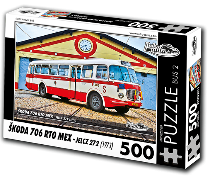 Puzzle - Retro-auta - Autobuz Škoda 706 RTO MEX (1973)