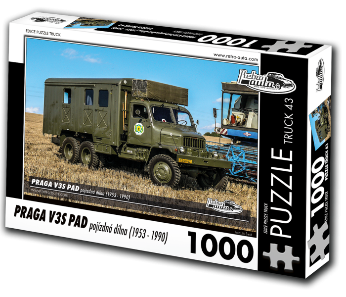 Puzzle - Retro-auta - Praga V3S PAD Atelier mobil (1953-1990)