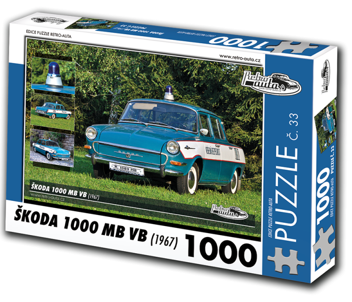 Puzzle - Retro-auta - Škoda 1000 MB VB (1967)