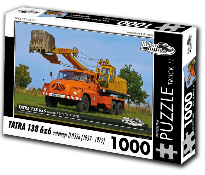 Puzzle - Retro-auta - Tatra 138 6x6 Autobager D-032a (1959-1972)