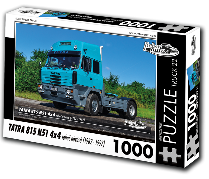 Puzzle - Retro-auta - Tatra 815 N51 4x4 Tractor cu semiremorcă (1982-1997)