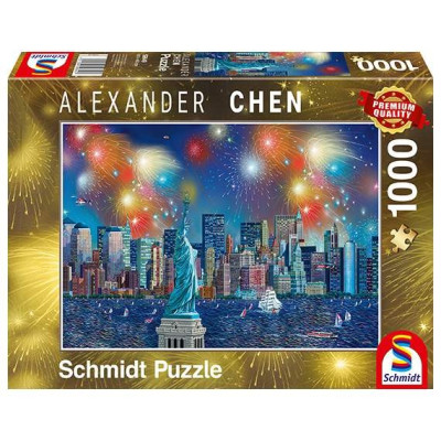 Focuri de artificii deasupra Statuii Libertății