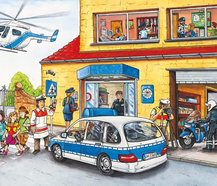 Puzzle - Schmidt - Elicopter poliție + model elicopter