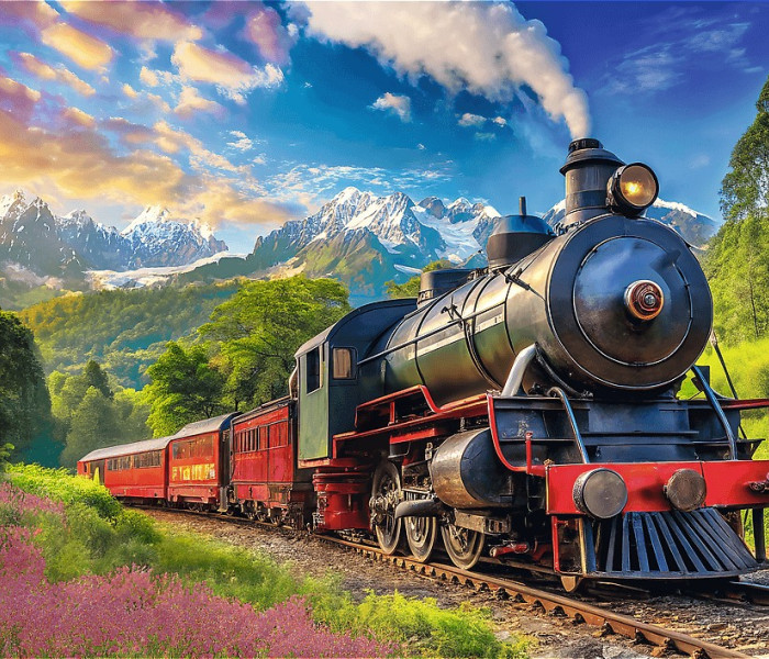 Puzzle - Trefl - Călătorie cu trenul