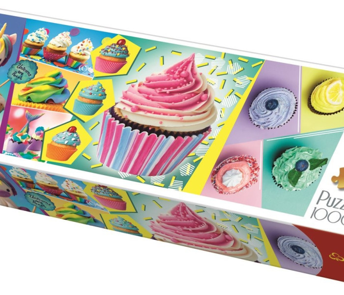 Puzzle - Trefl - Prăjituri colorate - Puzzle panoramic