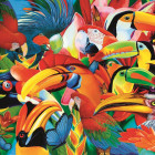 Puzzle - Trefl - Păsări colorate