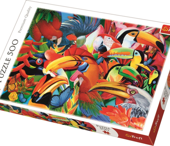 Puzzle - Trefl - Păsări colorate