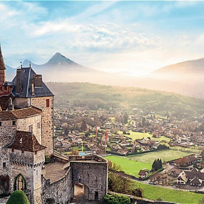 Castelul Menthon, Franța - Puzzle panoramic