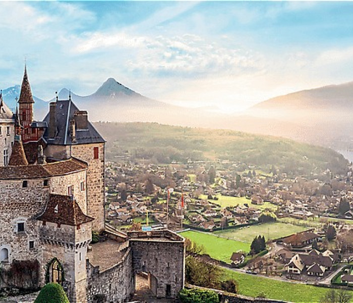 Puzzle - Trefl - Castelul Menthon, Franța - Puzzle panoramic