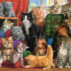 Puzzle - Trefl - Întâlnire felină