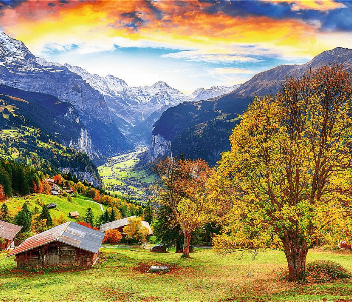 Puzzle - Trefl - Sat alpin pitoresc