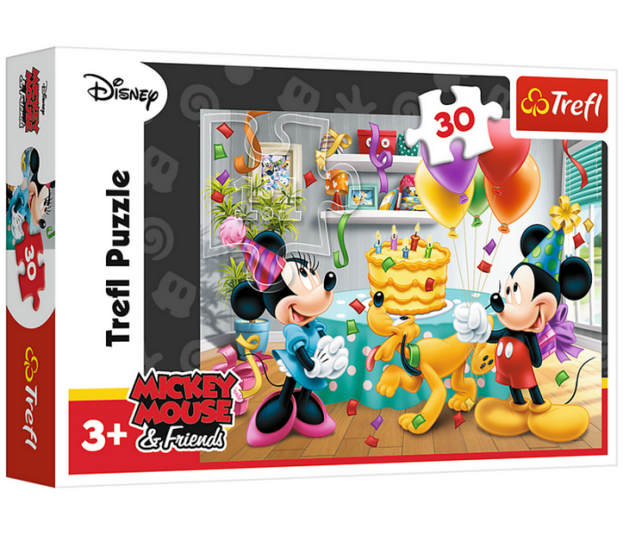 Puzzle - Trefl - Mickey și Minnie sărbătoresc ziua de naștere