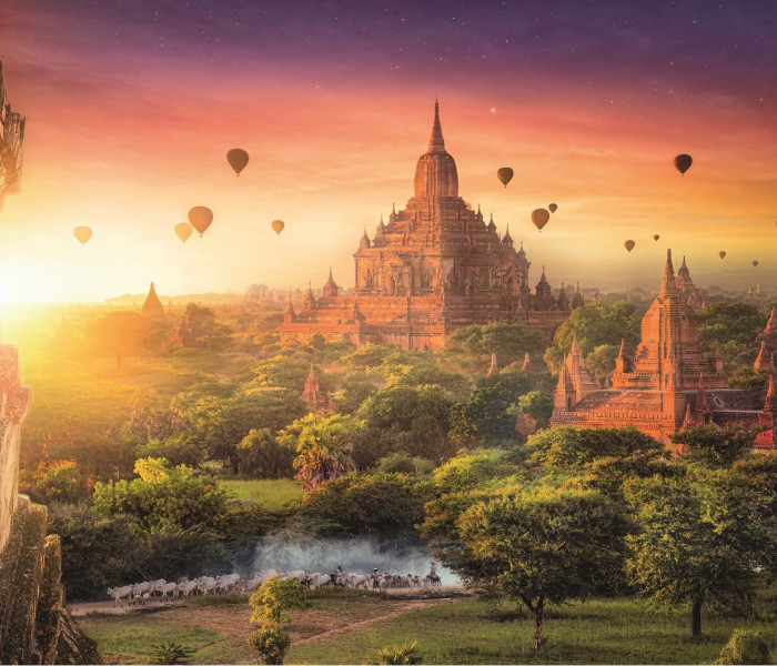 Puzzle - Trefl - Templu antic în Burma