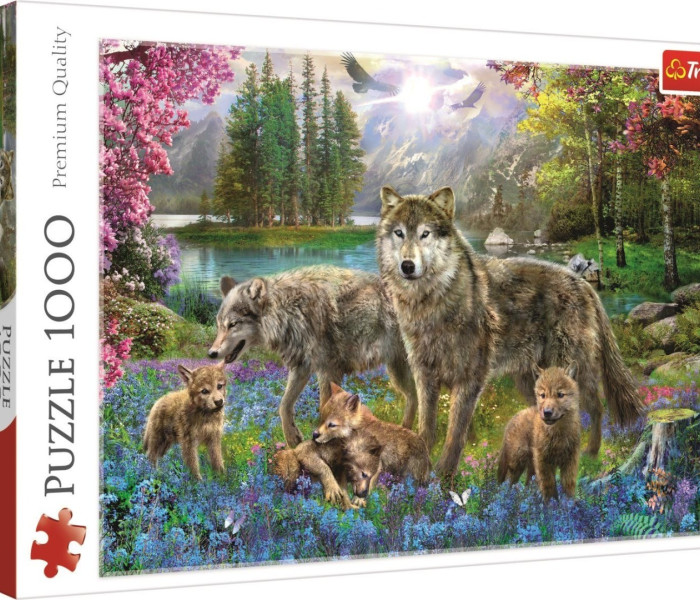 Puzzle - Trefl - Familie de lupi