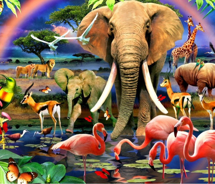 Puzzle - Bluebird - Savana africană