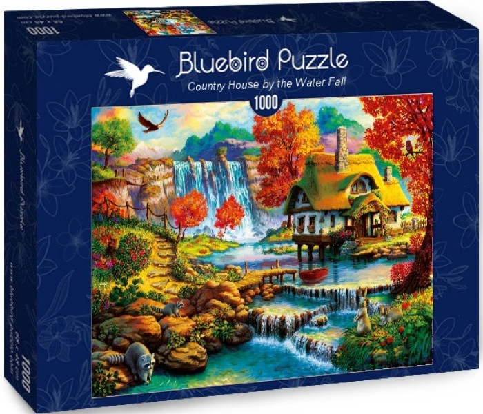 Puzzle - Bluebird - Casă lângă cascadă