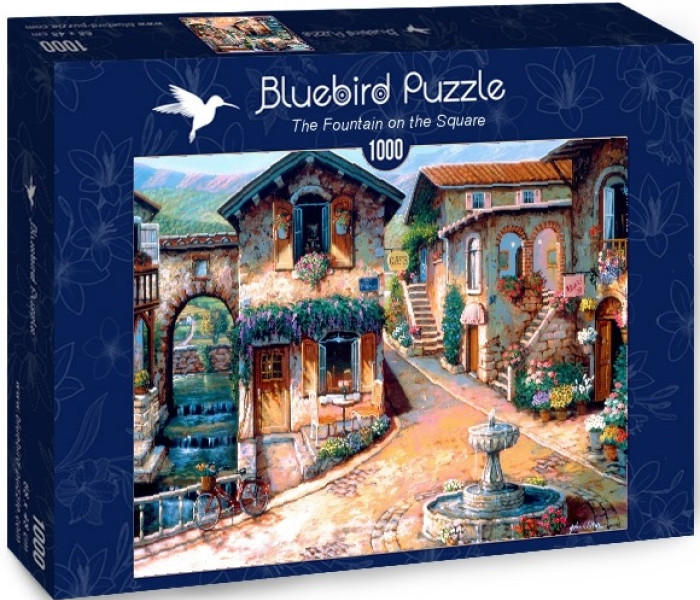 Puzzle - Bluebird - Fântână pe piață