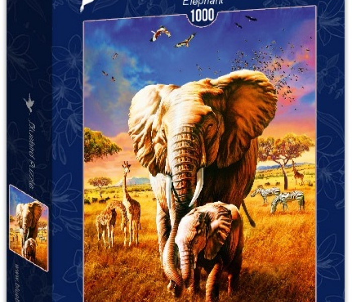 Puzzle - Bluebird - Elefanți