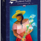Puzzle - Bluebird - Femeie cu flori