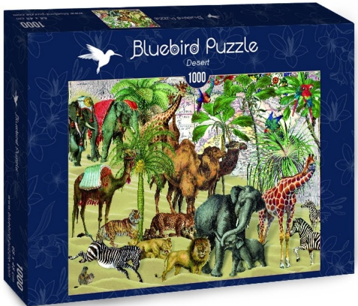Puzzle - Bluebird - Animale în deșert