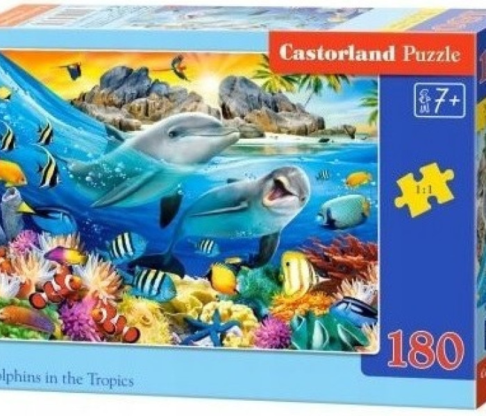 Puzzle - Castorland - Delfini în tropice