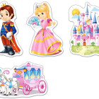 Puzzle - Castorland - Lumea prințeselor - 4 în 1