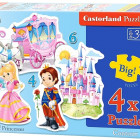 Puzzle - Castorland - Lumea prințeselor - 4 în 1
