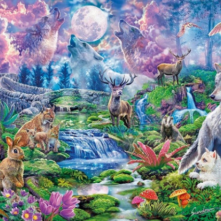 Lume sălbatică la lumina lunii