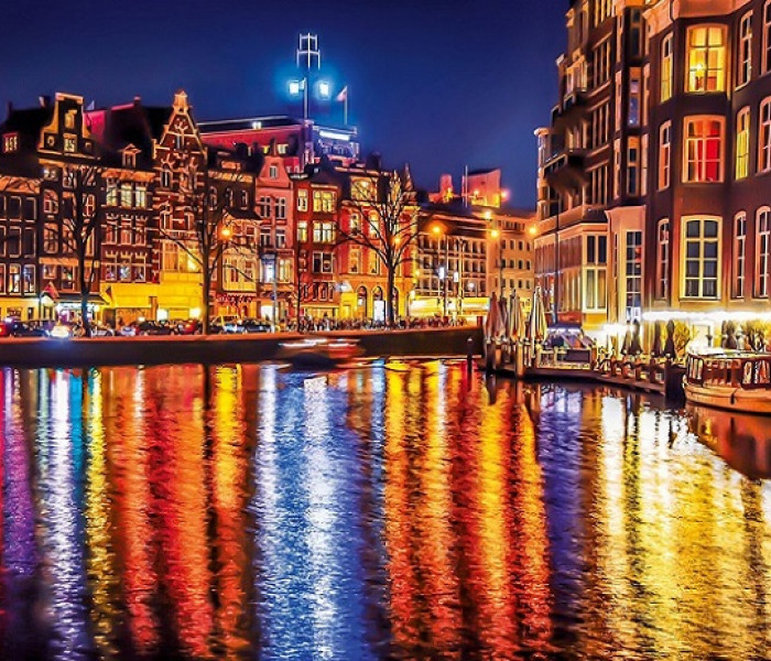 Puzzle - Clementoni - Luminițele Amsterdamului