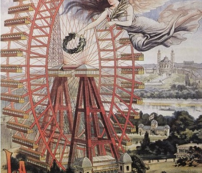 Puzzle - D-toys - Afiș - Roata mare din Paris