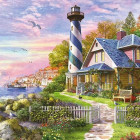 Puzzle - Educa - Far în golful stâncos Rock Bay