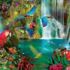 Puzzle - Educa - Papagali tropicali