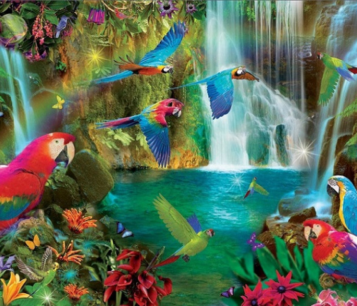 Puzzle - Educa - Papagali tropicali