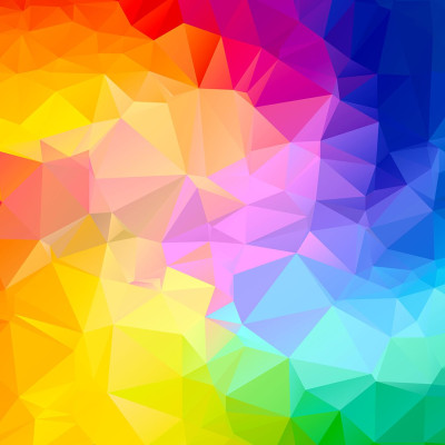 Spirală colorată poligonală