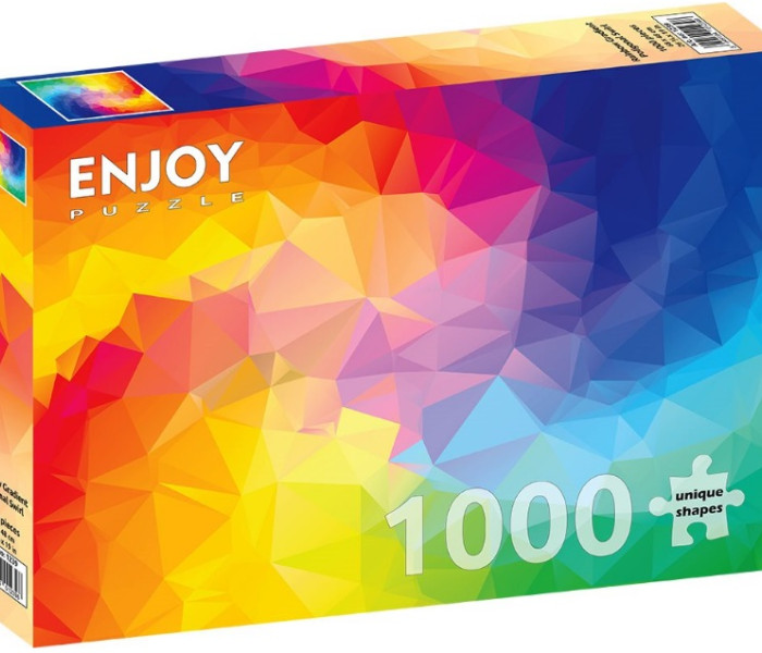 Puzzle - Enjoy - Spirală colorată poligonală