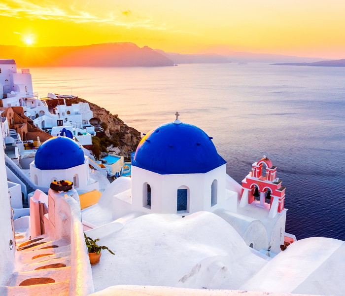 Puzzle - Enjoy - Răsărit de soare deasupra Santorini