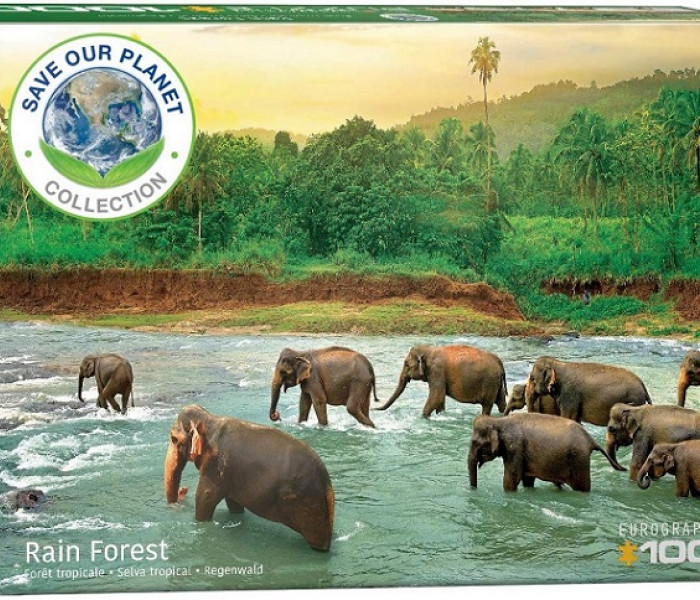 Puzzle - Eurographics - Elefanți în râu