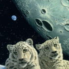 Puzzle - Grafika - Leoparzi de zăpadă