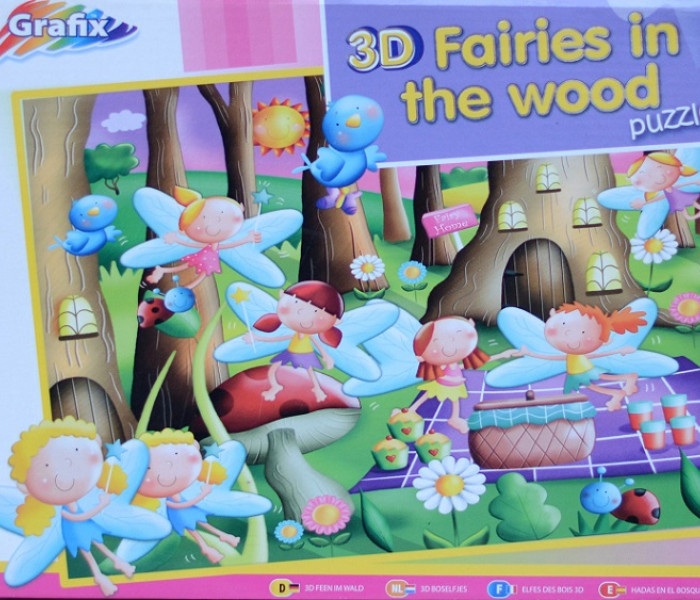 Puzzle - Grafix - Zâne în pădure - Puzzle 3D