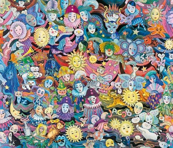 Puzzle - Heye - Măști - Puzzle triangular