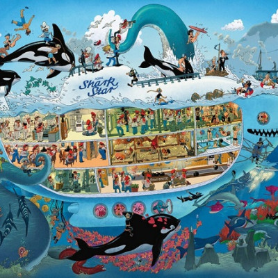 Distracție subacvatică - Puzzle triunghiular